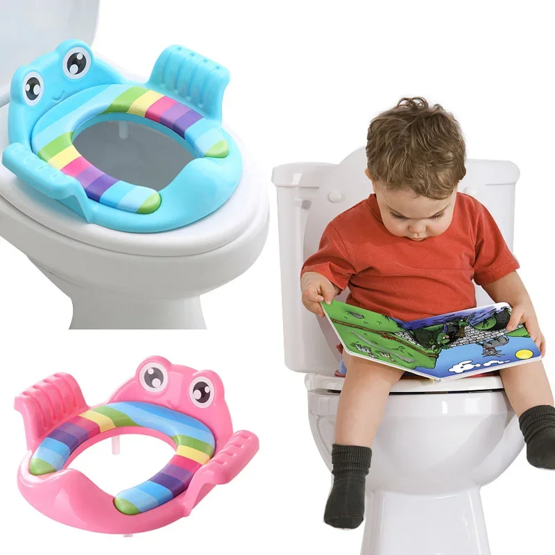 

Baby Toilet Potty Seat Children Potty Safe Seat with Armrest for Girls Boy Toilet Training Outdoor Travel Infant Potty Cushion