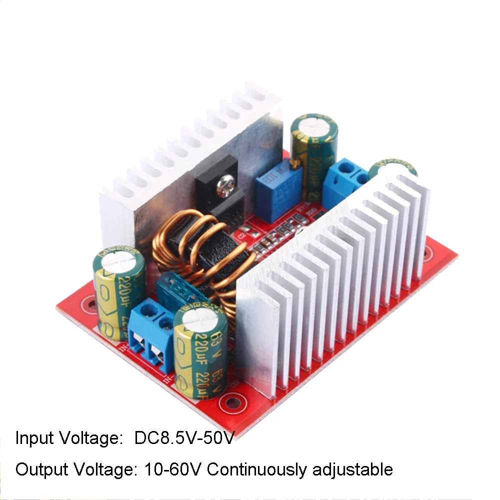 DC-DC 부스트 컨버터 전원 공급 장치 모듈, 스텝 업 스위치 전압 모듈, 200W, 400W, 6-35V-6-55V, 8.5-50V-10-60V, 10A, 15A