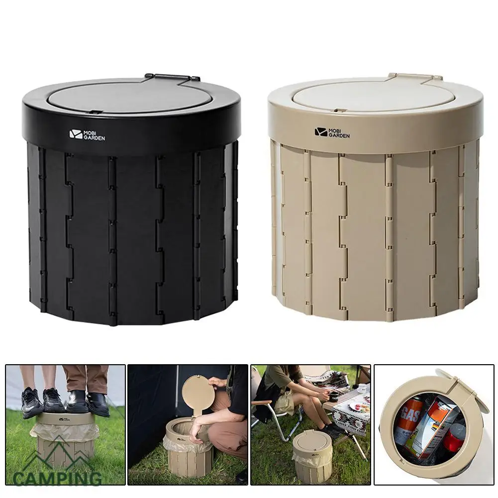 

MOBI GARDENCar Toilet Bucket For Tour Emergency Self-driving Travel Portable Outdoor Folding Toilet Reusable Trash Can
