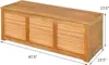 47 Gallon Acacia Wood Deck Box, Garden Backyard Storage Bench, Outdoor Storage Container for Patio Furniture Cushions a 3