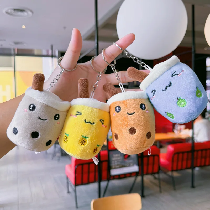 

10 см креативная Милая мультяшная чашка с фруктами, молоком, чая, мягкие плюшевые игрушки, изысканные кавайные школьные сумки, украшения, подарки на день рождения
