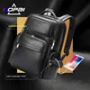 BOPAI Wholesale  large Capacity Business 15.6 Inch Laptop Usb Charging Custom Bag Pack Men Luxury Travel Genuine Leather Backpac 4