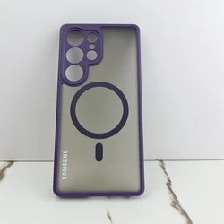 Matte Clear Magnetic Case with Translucent Lens Protective Cover - A07 (Purple)