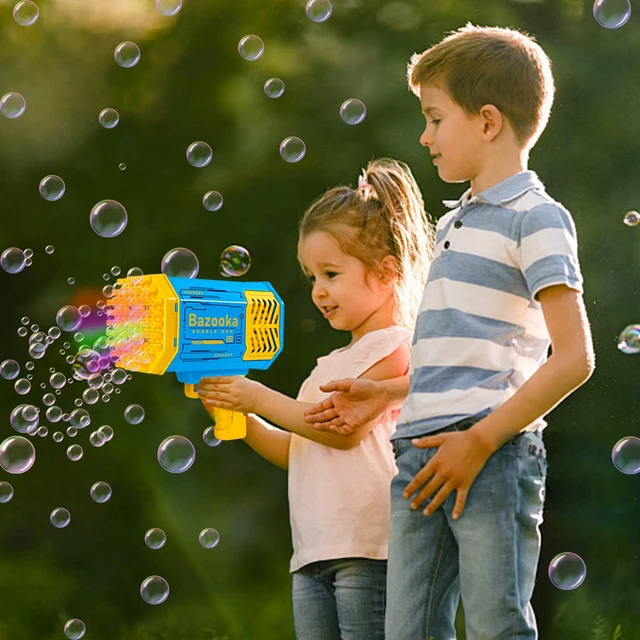 2022 Electric Bubble Machine Plastic Bazooka Bubble Gun Rocket 36 Holes Big  Soap Toy For kids Toys Wholesale - AliExpress