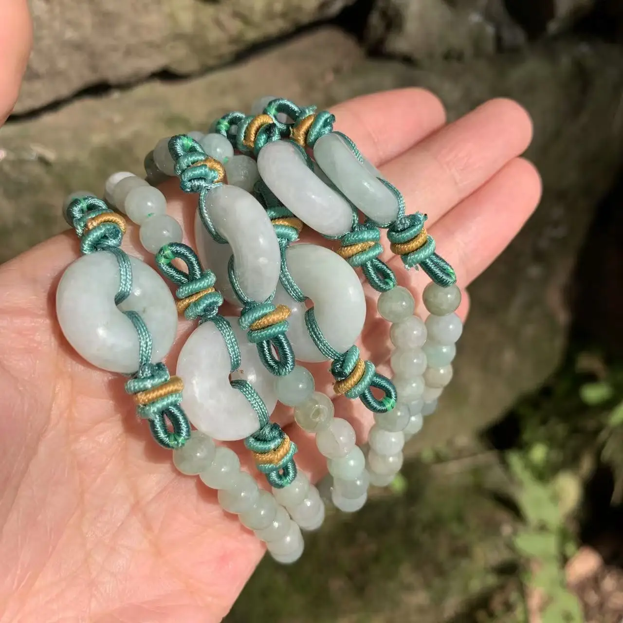 Natural Burma Jade Bracelet for women Myanmar Jadeite Green Real ACCESSORI GIFT BEAD DROPSHIP JEWELRI FASHION