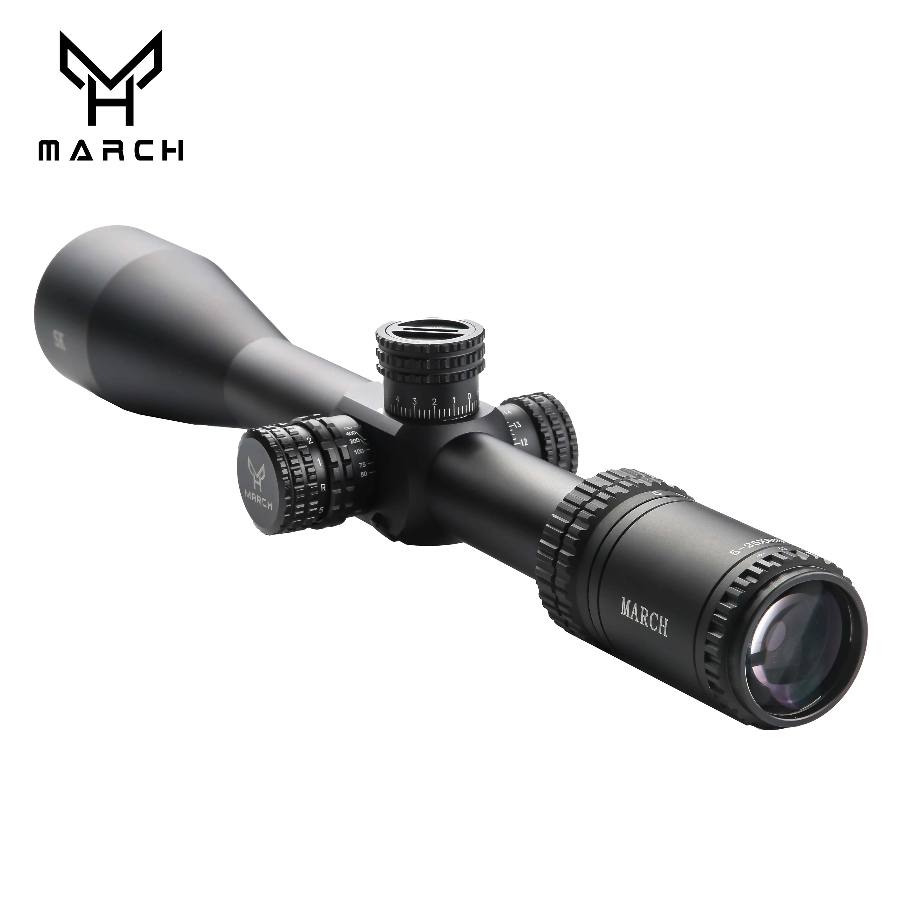 MARCH SK5-25X50 FFP Big Wheel Lunetas Tactical Riflescope Sight With Illuminated Lunettes For Hunting Air Gun Sniper Rifle Scope rifle scope