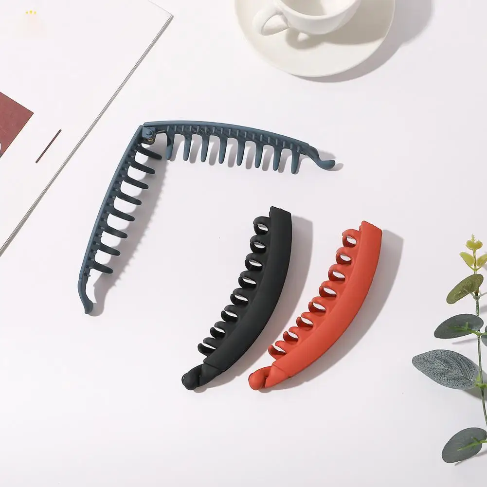 

Frosted Texture Hair Clip Vertical Hairpin Banana Clip Strong Grip Horsetail Hair Claw Fixing Clip Hair Accessories Headwear