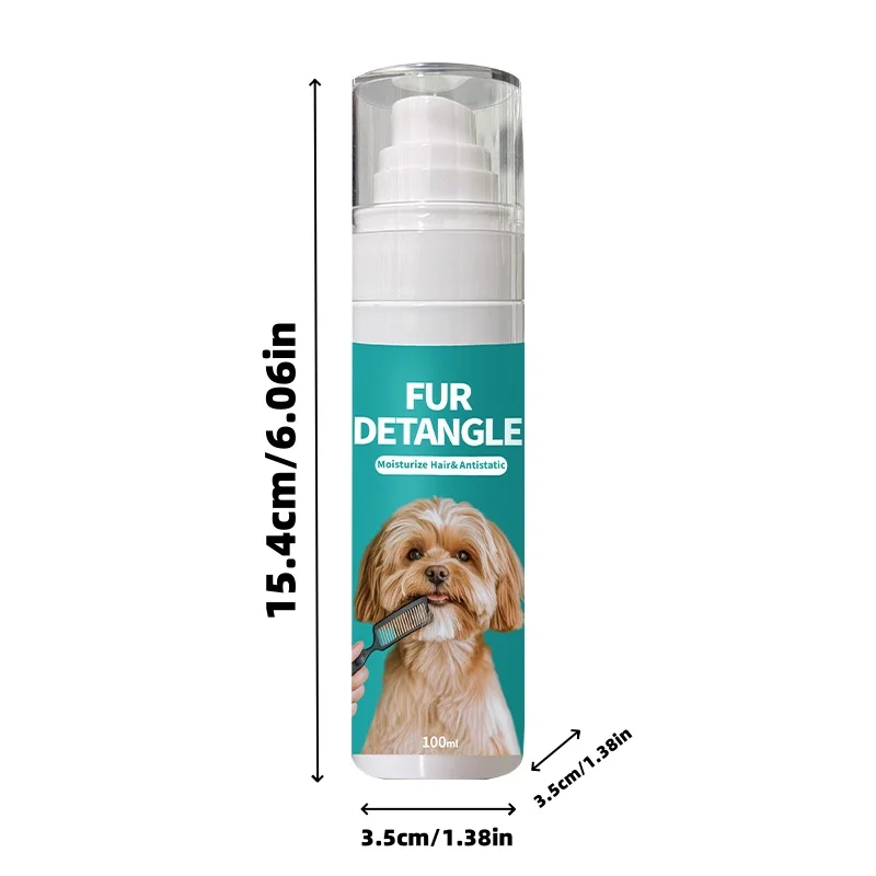Spray para desenredar el pelo de mascotas, aseo no estático, de larga duración, esponjoso, nutritivo y suavizante, tratamiento del cabello, esencia en aerosol