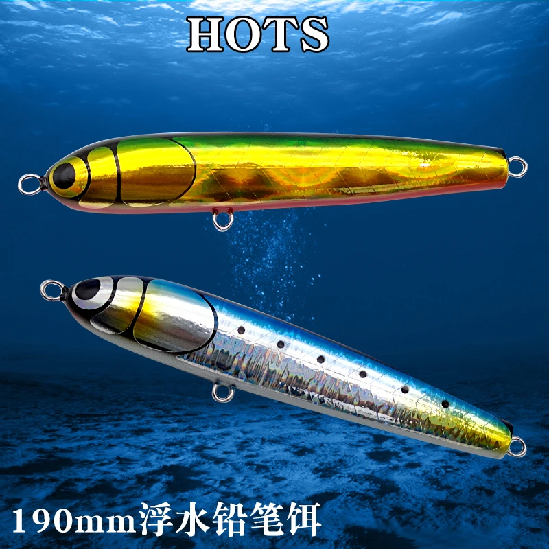 Hots Japan Imported Wooden Floating Pencil Lure 190Mm 70G Tonno Lure Pesca In Mare