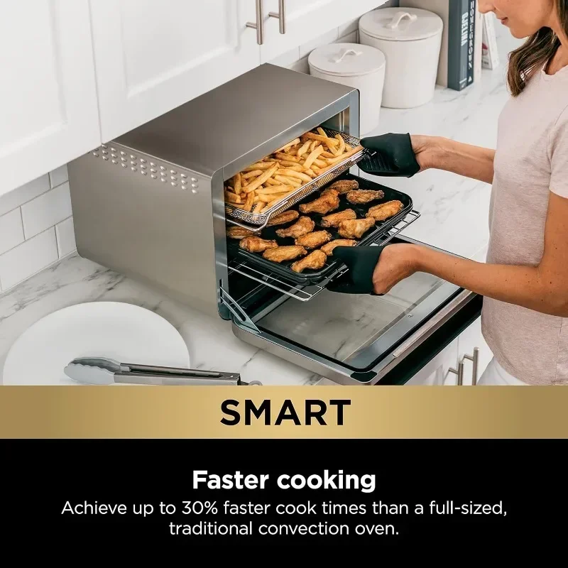 Ninja DT251 Foodi 10-in-1 Smart XL Air Fry Oven, Bake, Broil,Toast, Roast,Digital Toaster,Thermometer,True Surround Convection 3