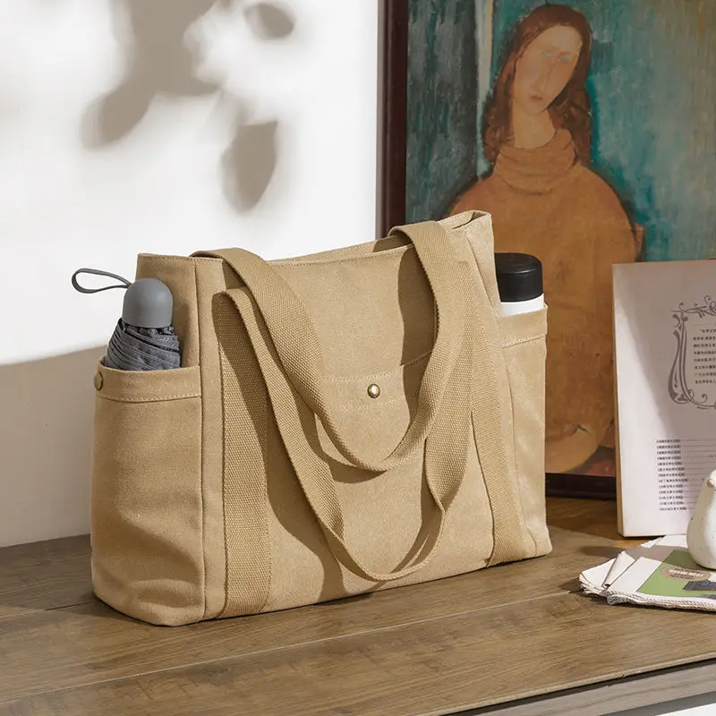 NewWomenBagCanvasOneShoulderBagMenandWomenBagLargeCapacity