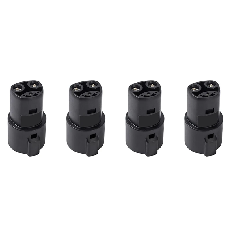 

4X Electric Car Charging Connector SAE J1772 Type 1 To Tesla EVSE EV Charger Adapter For Tesla Model X/Y/3/S