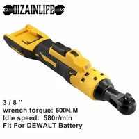 Electric Ratchet Wrench Set 500N.M Cordless Driver 3/8 in. Impact Removal Screw Nut Power Tools for Dewalt 18V-21V Battery 1