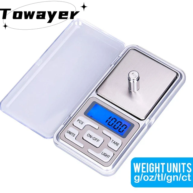 Electronic Digital Pocket Scale 0.01g Precision Mini Jewelry Weighing Scale  Backlight Scales 0.1g for Kitchen 100/200/300/500g