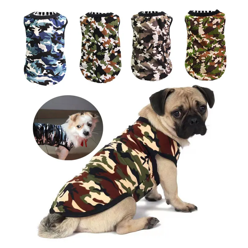 Chaleco de camuflaje para perro, ropa para perros pequeños y
