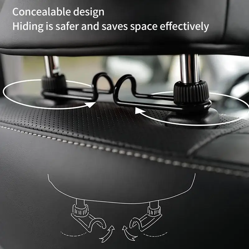 Car Back Seat Hooks Headrest Hanger Clothes Purse Bag Organizer Travel Accessories