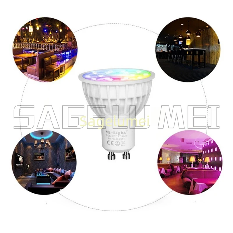 Miboxer 4W RGB CCT LED 스포트라이트 FUT103 GU10 FUT104 MR16 2.4G 디밍 가능한 천장 LED 전구 가정 장 FUT092 리모컨