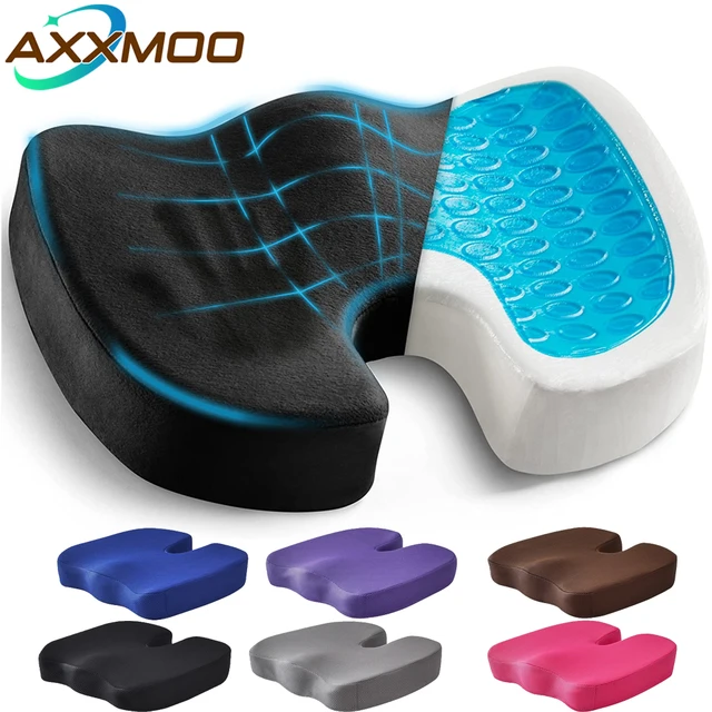 Gel Cushion Non-slip Gel and Memory Foam Coccyx Cushion Office Chair Cushion Car Cushion Sedentary Artifact