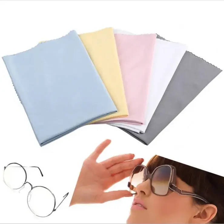 10/20/50Pcs Mikrofaser Sonnenbrille Brillen Reinigung Tuch Gläser Brillen Saubere Objektiv Tuch Für Mac Kamera Computer LaptopCleaner – Detail 1