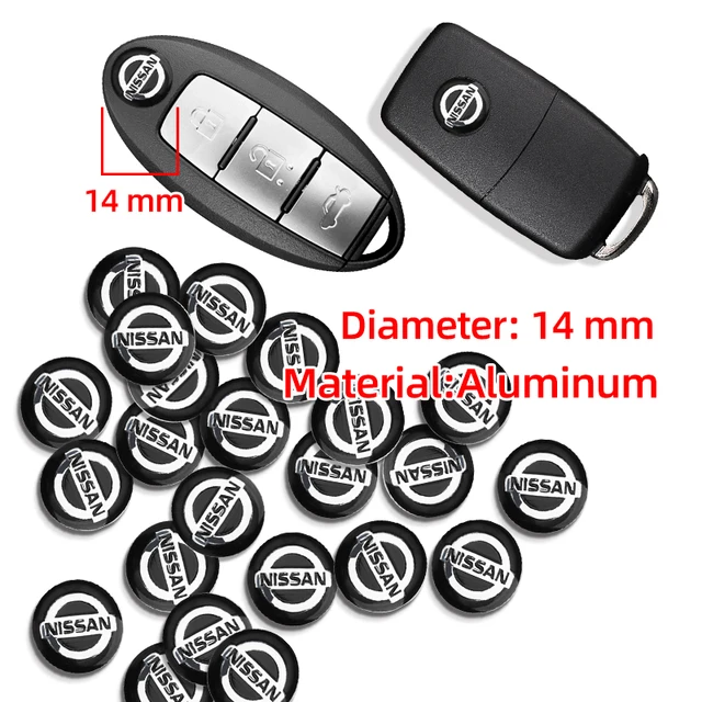 14mm Car Key Emblem Stickers Auto Door Keyhole Logo Decals For Nissan X-trail Qashqai Note Juke Sentra Patrol Leaf Accessories