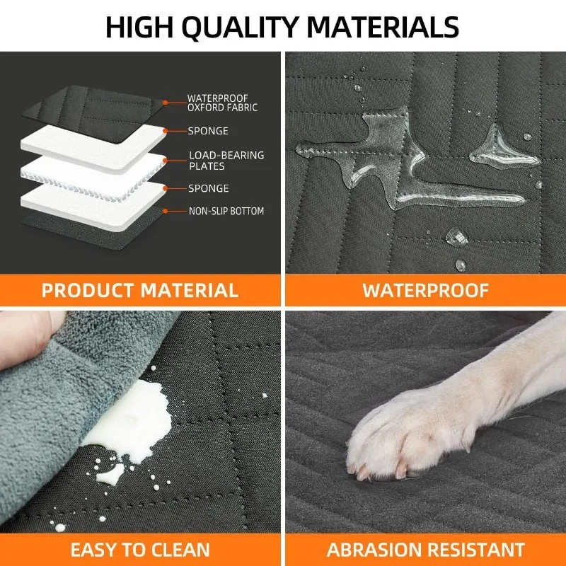 Dog car seat cover, non-slip and waterproof can be removed and washed pet car seat cover, suitable for dogs