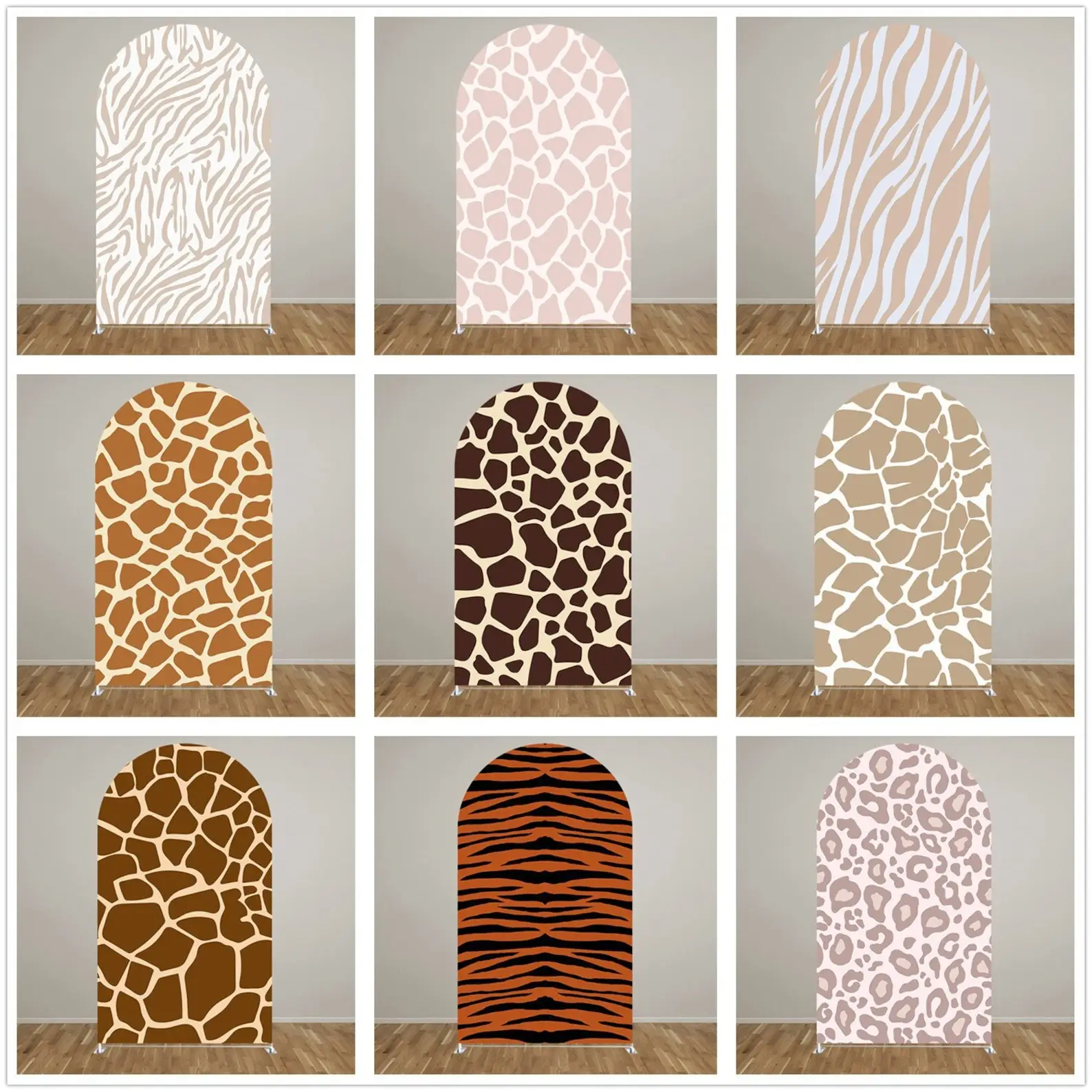 Mehofond 사용자 정의 정글 사파리 야생 동물 어린이 생일 커버 아치 배경 베이비 샤워 파티 장식 배경 사진 Doubles..