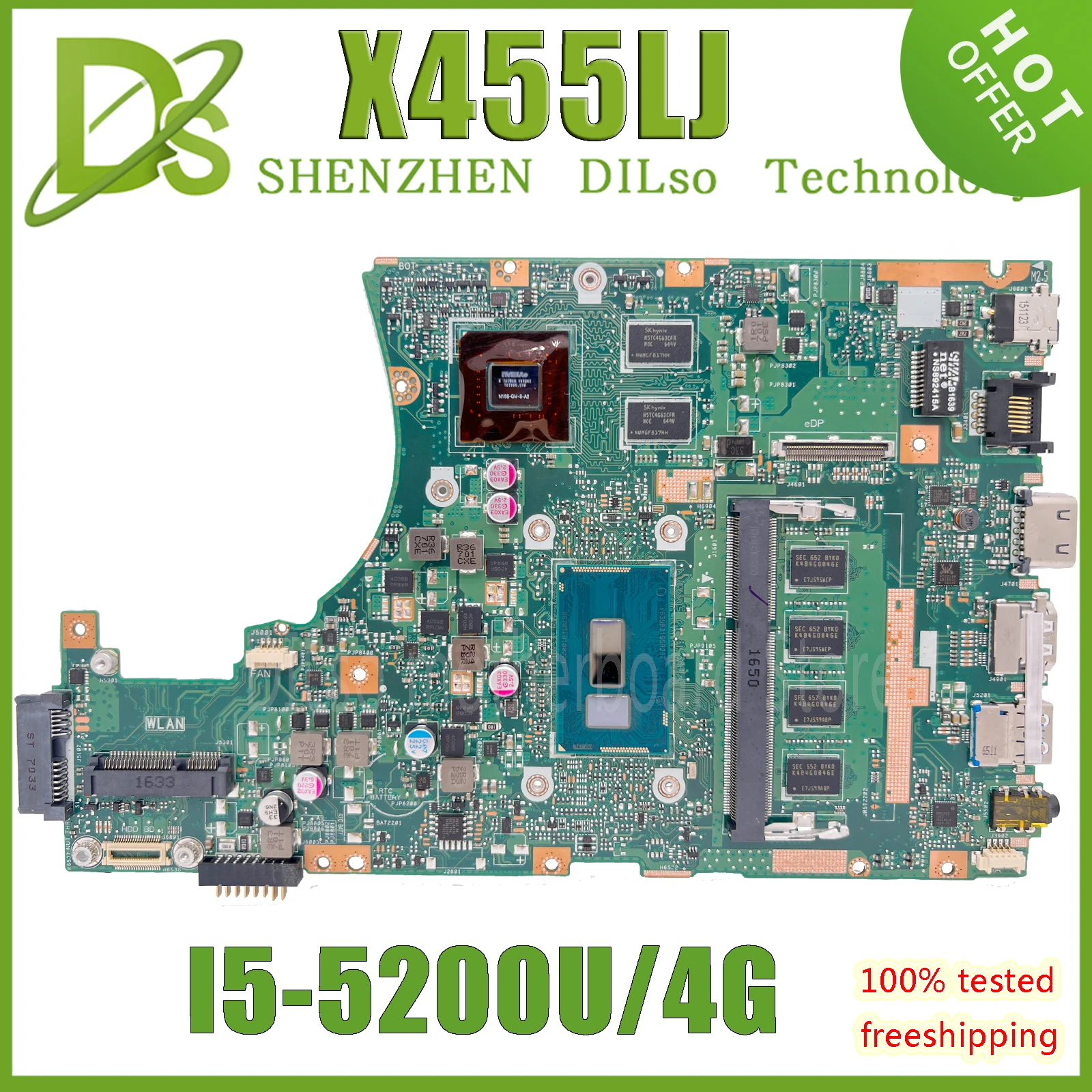 Материнская плата X455LJ ASUS для X455LD X455L R454L X455LF X455LB K455L A455L REV 3,1 2,1 Материнская плата для ноутбука I3/I5/I7 4GB GT820 GT920 вентилятор кулер для ноутбука asus a455 a455l x455ld a555l x455 x455cc k455 x555 k555