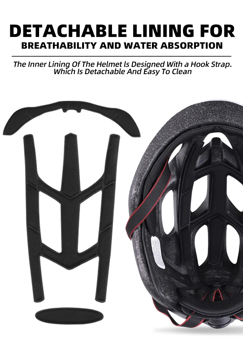 X-TIGER Fahrradhelm Herren Damen LED-Lichthelm Straße Bergsport Fahrradhelm Fahrradhelm wiederaufladbar mit Krempen-Design – Detail 14