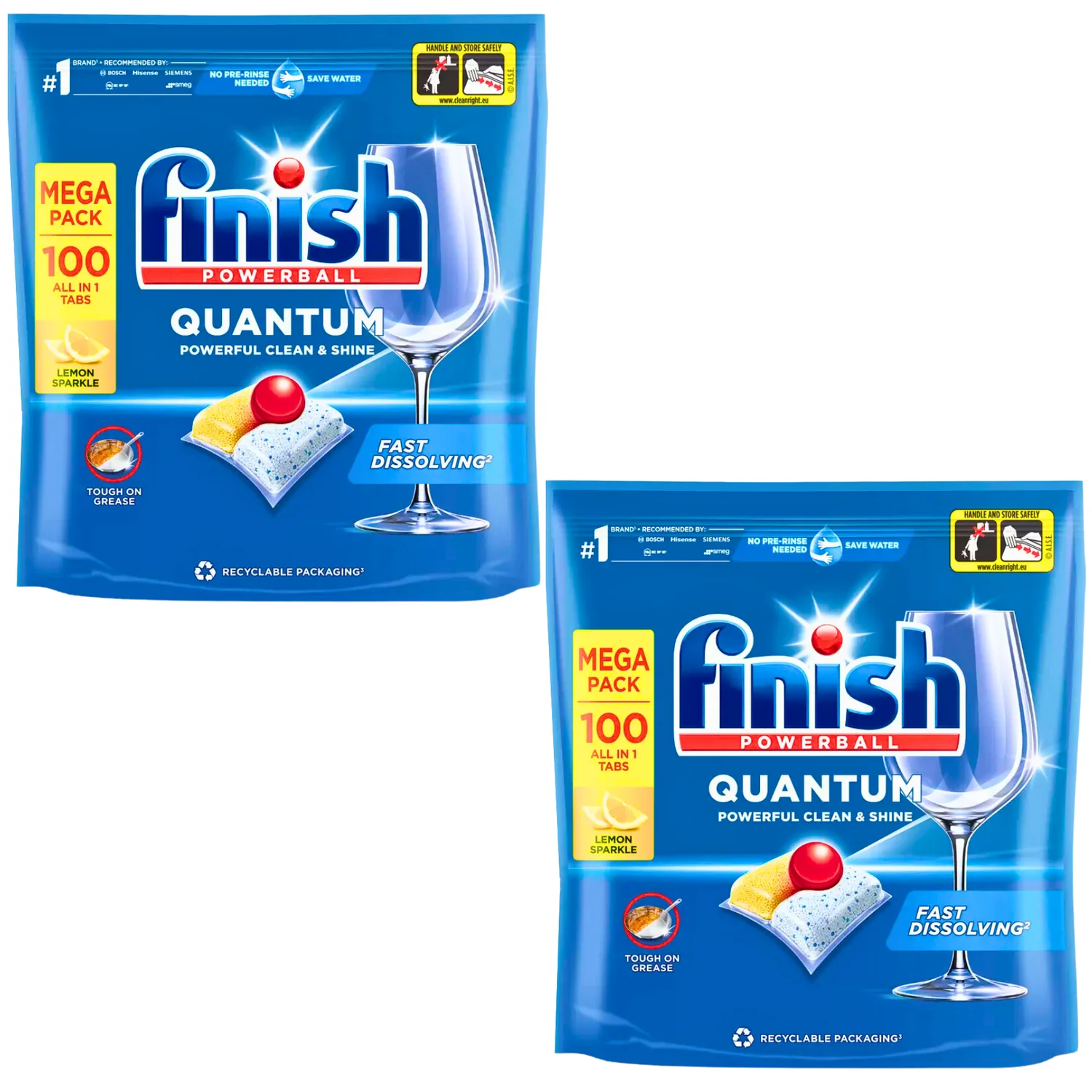 2x Kapsułki do zmywarki FINISH Quantum All in One Lemon 100szt z Polski za $25.29 / ~95zł