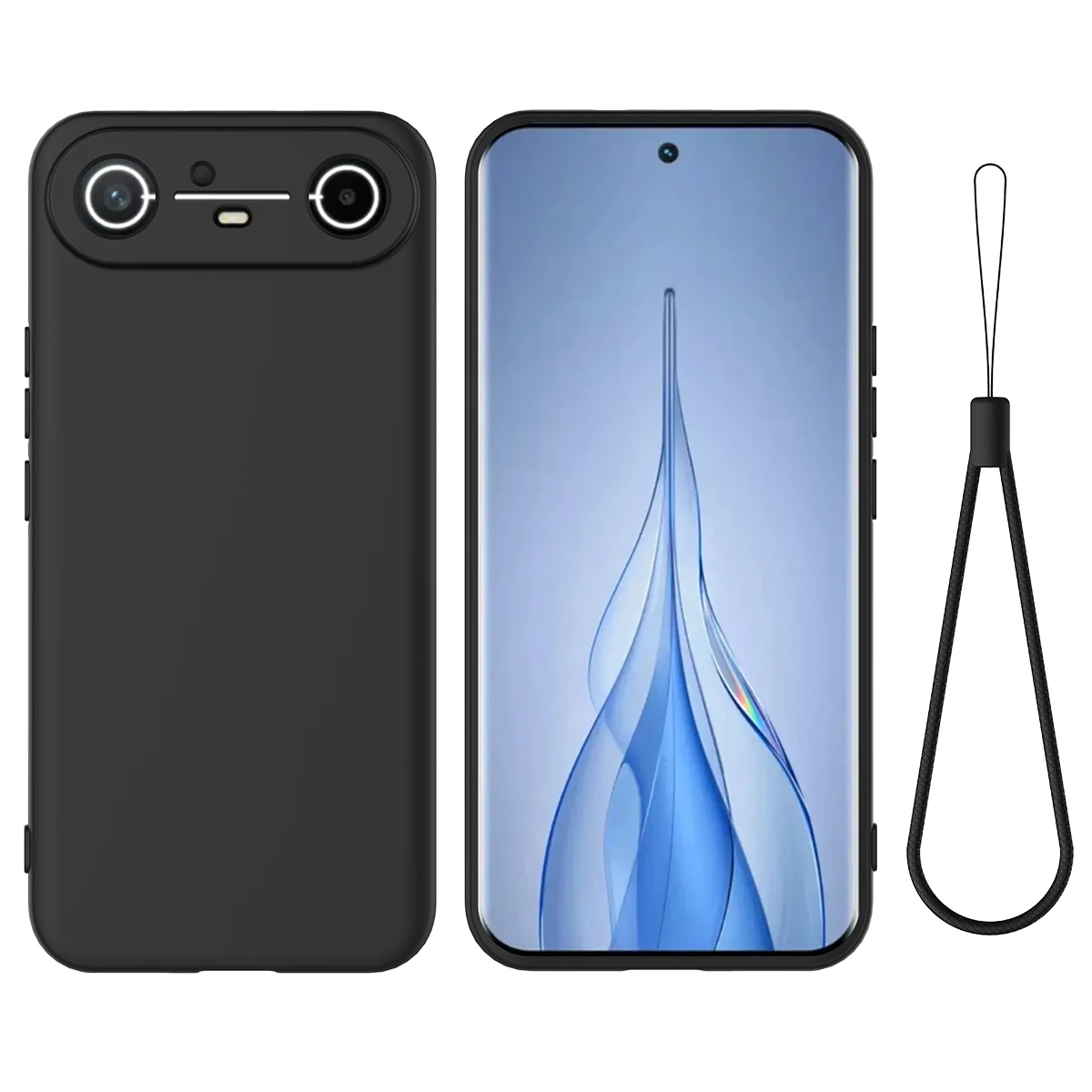 Tecno Pova Slim 5G Spark Slim 4G用シリコンケース、ストラップ付き