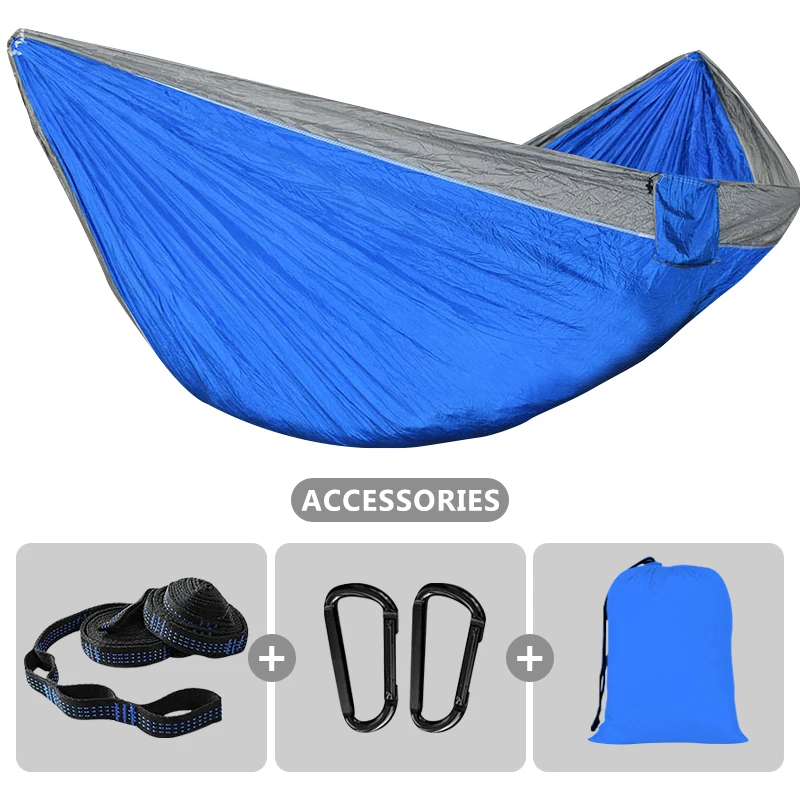 

LOLOTOUR 2 Person Large Double Parachute Hammock Tent Portable Outdoor Survival Camping Garden Leisure Travel Hammock 300×175cm