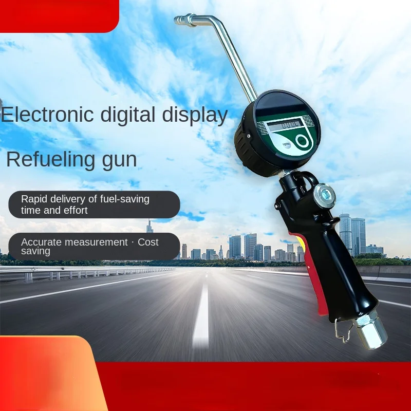 Electronic Digital Metering Refueling Gun Fully Automatic Anti Drip Oil Nozzle 0-14L/min