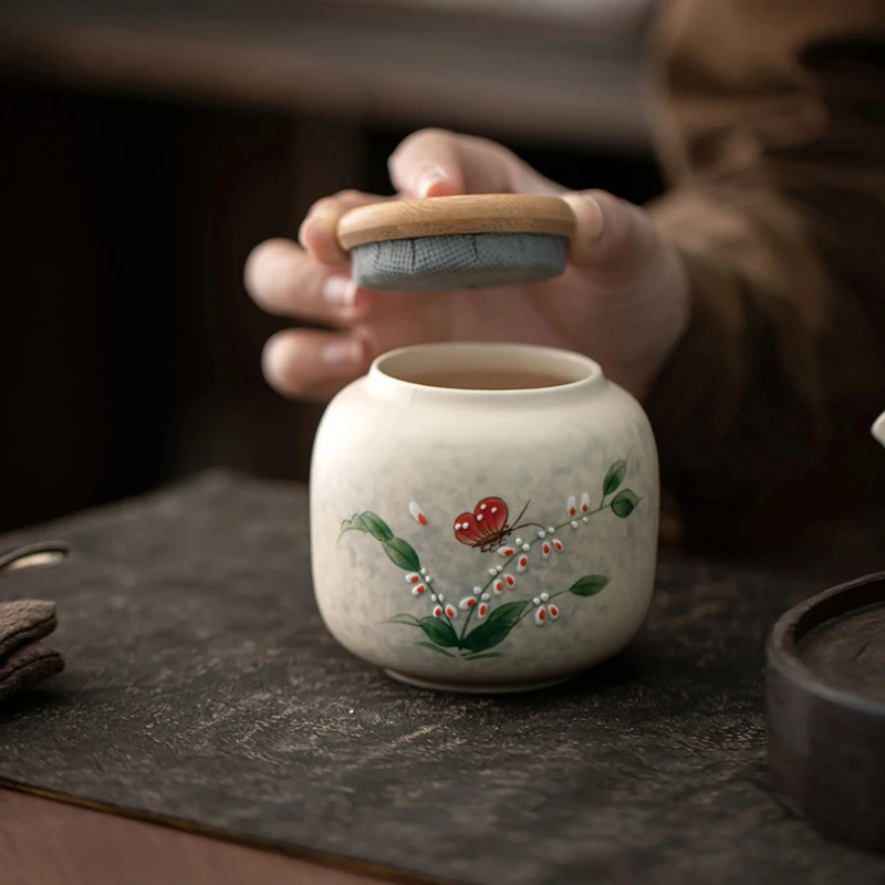 Hand-Painted Ceramic Tea Caddy  - clHouse & Home
