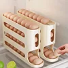 4-layer Egg Holders Refrigerator Automatic Roll-Out Fresh Egg Storage Device Household Refrigerator Storage Egg Box Hold 30 Eggs 3