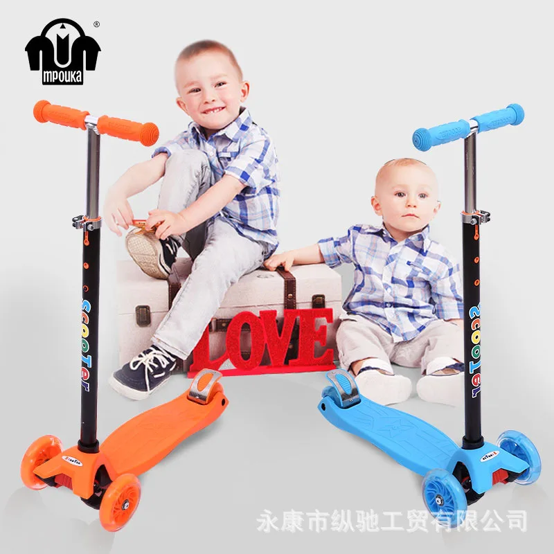 Patinete 3 Rodas Infantil 3 to 12 Years Old Flashing Wheel Pedal Kick Foot Scooter Luge Children Scooter