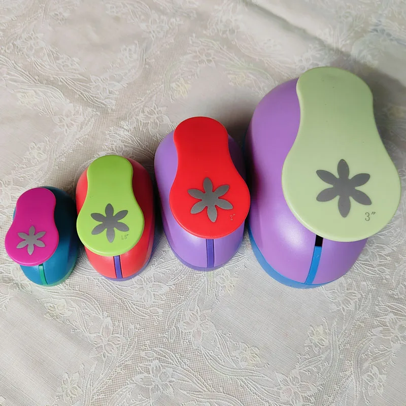 25mm 38mm 50mm 74mm Six Petal Flowers Craft Punch Set Scrapbooking School DIY Paper Cutter EVA Foam Mi Hole Punches paper cutter paper punch paper craft punch