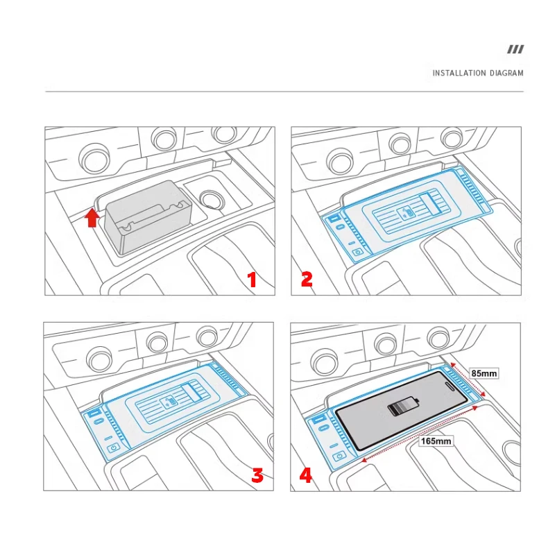 Car Wireless Charger For Audi A6 S6 RS6 A7 S7 RS7 C7 2012-2018 Fast Charing Accessories Plate Mobile Phone Holder TYPE-C/USB