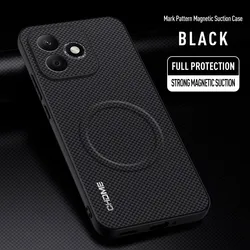 Luxury Car Magnetic Holder Shockproof Phone Case - Premium TPU Silicone Back Cover for Honor 500 Smart (Black)