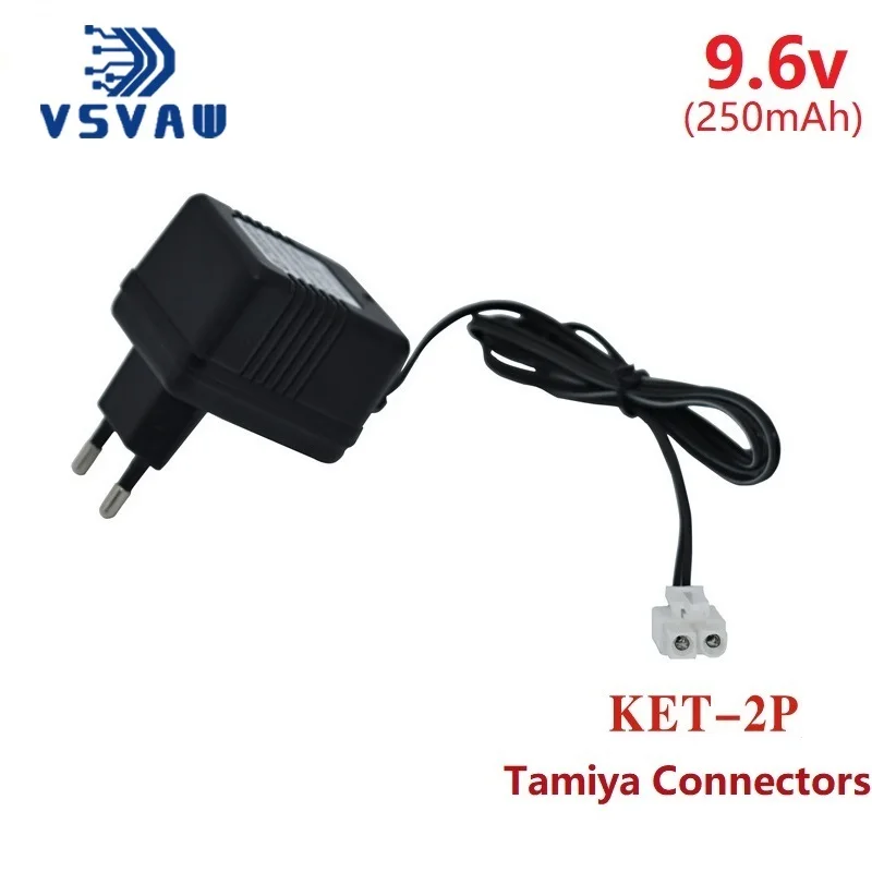 7.2v 9.6v Charger for NiCd NiMH battery Input 100v-240v Output 7.2v 250ma with Tamiya Plug Kep-2p Plug 9.6v charger For RC toys 5