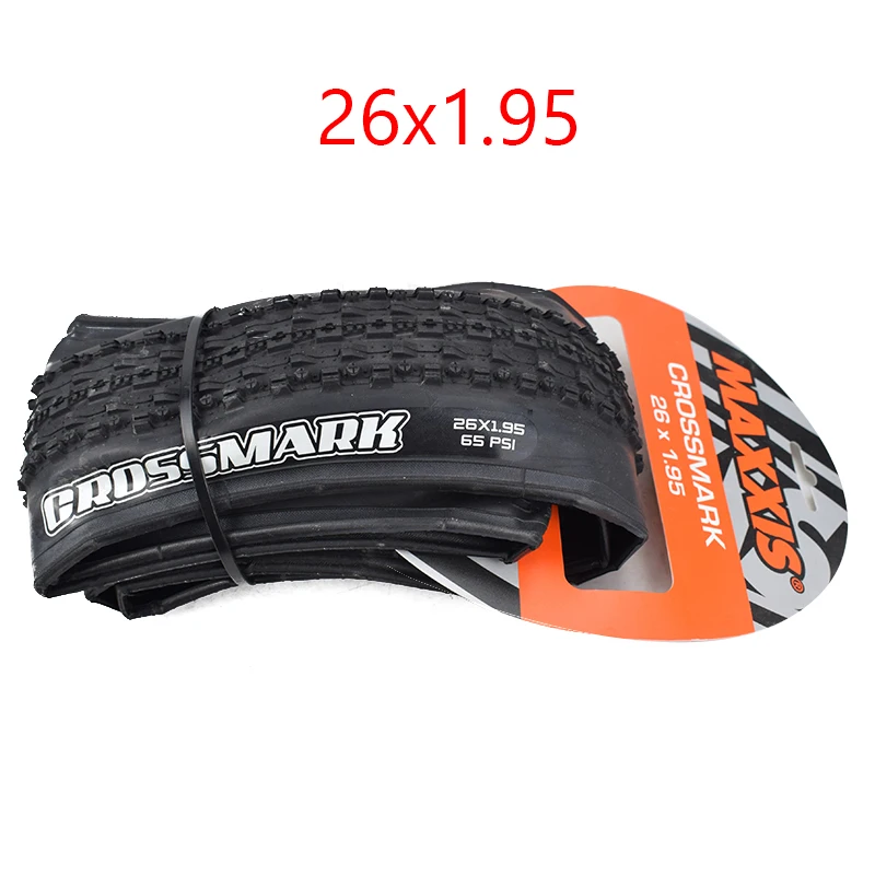 Maxxis Crossmark MTB Tyres 26 x 2.25" Black Mountain Bike Tires 665g PAIR 2x 