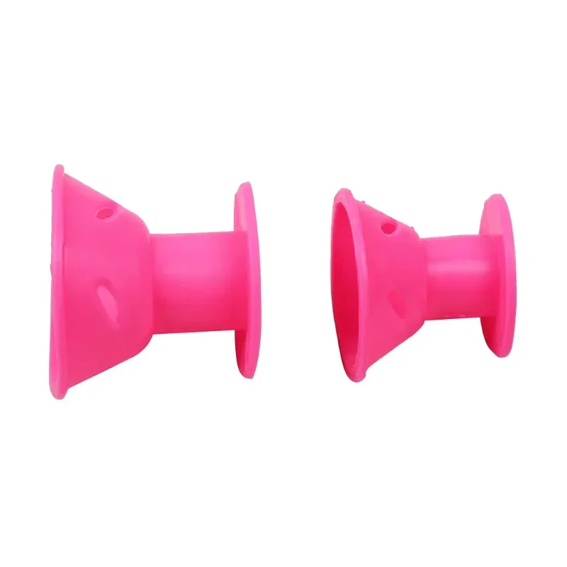 Pink Blue Silicone Hair Curler Soft Rubber Hair Care Rollers No Heat Styling Tool 20PCS