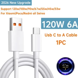 Xiaomi 120W Turbo Fast Charging Type C Cable - 1.5m(4.9ft) (1p upgrade c to a)