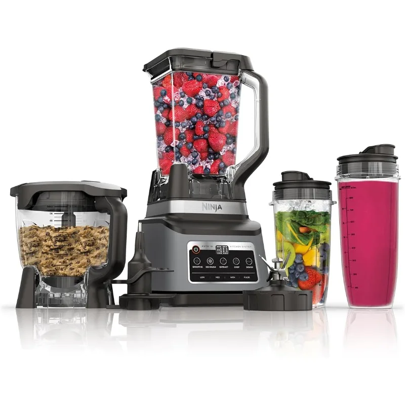 

Ninja BN801 Professional Plus Kitchen System, 1400 WP, 5 Functions for Smoothies, Chopping, Dough & More with Auto IQ, 72-oz.