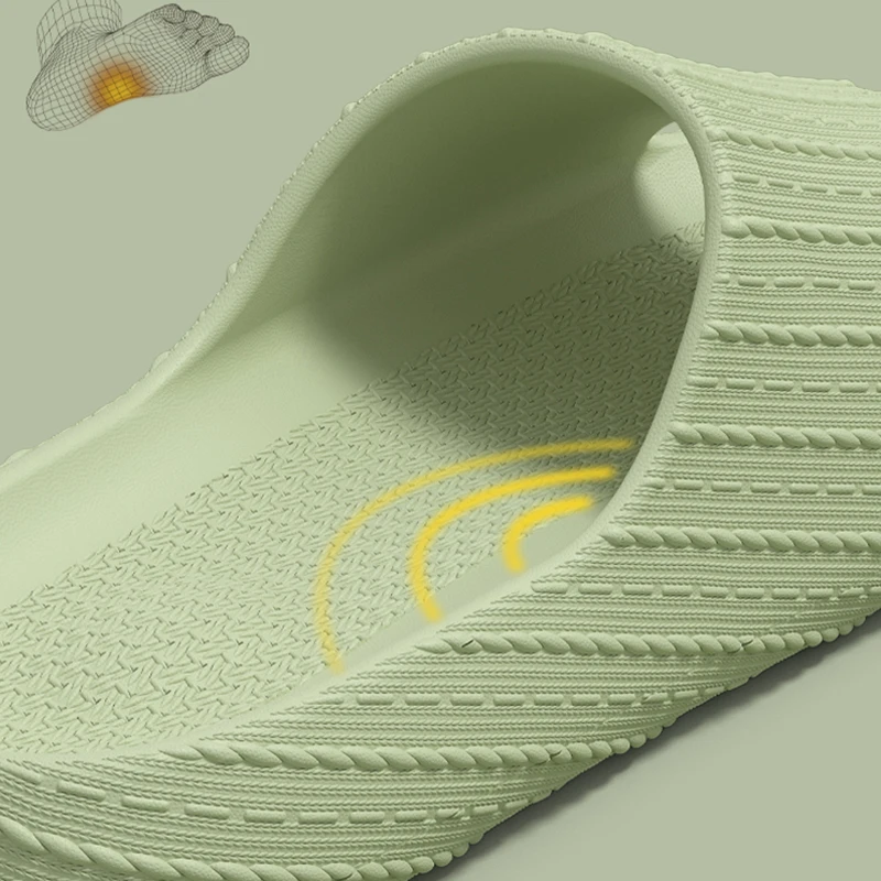 EVA Thick Bottom Bathroom Home Slippers Women Summer Soft Sole Platform Cloud Slides Woman Outdoor Non Slip Beach Flip Flops