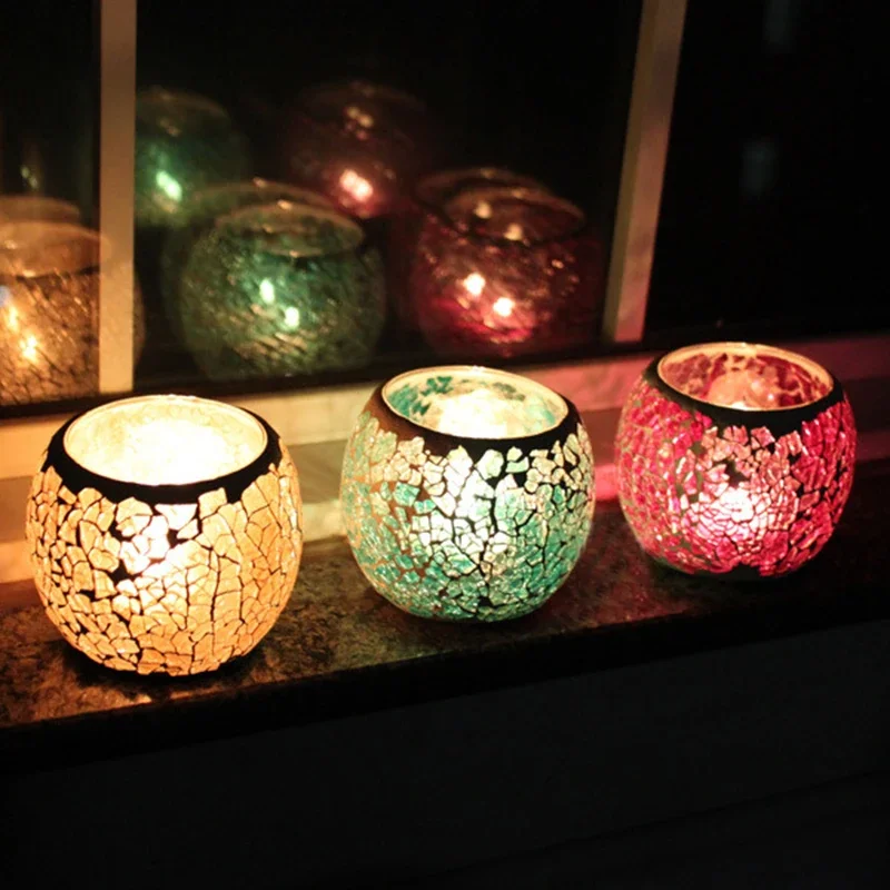 Candle Holders Glass Candlestick Mosaic Candlestick Candle Cup
