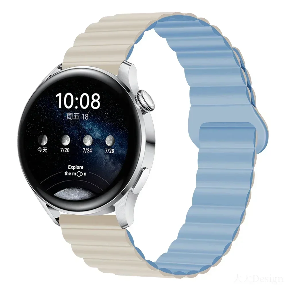 Magnetic Loop Silicone Watch Strap, Adjustable Fit