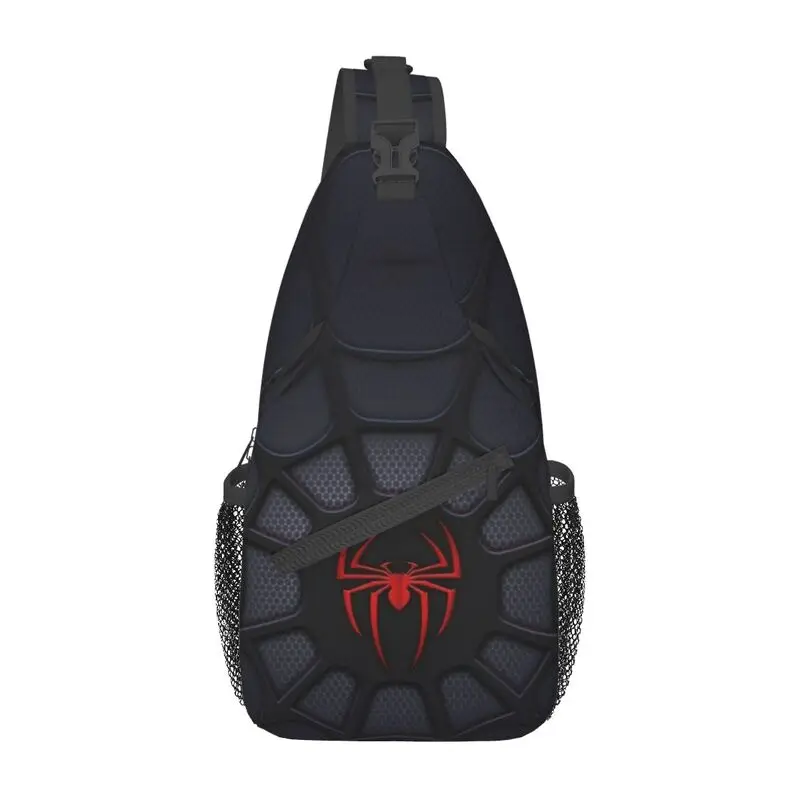 Spider Web Sling Crossbody Chest Bag Uomo Cool Spalla Zaino Per Viaggi In Bicicletta