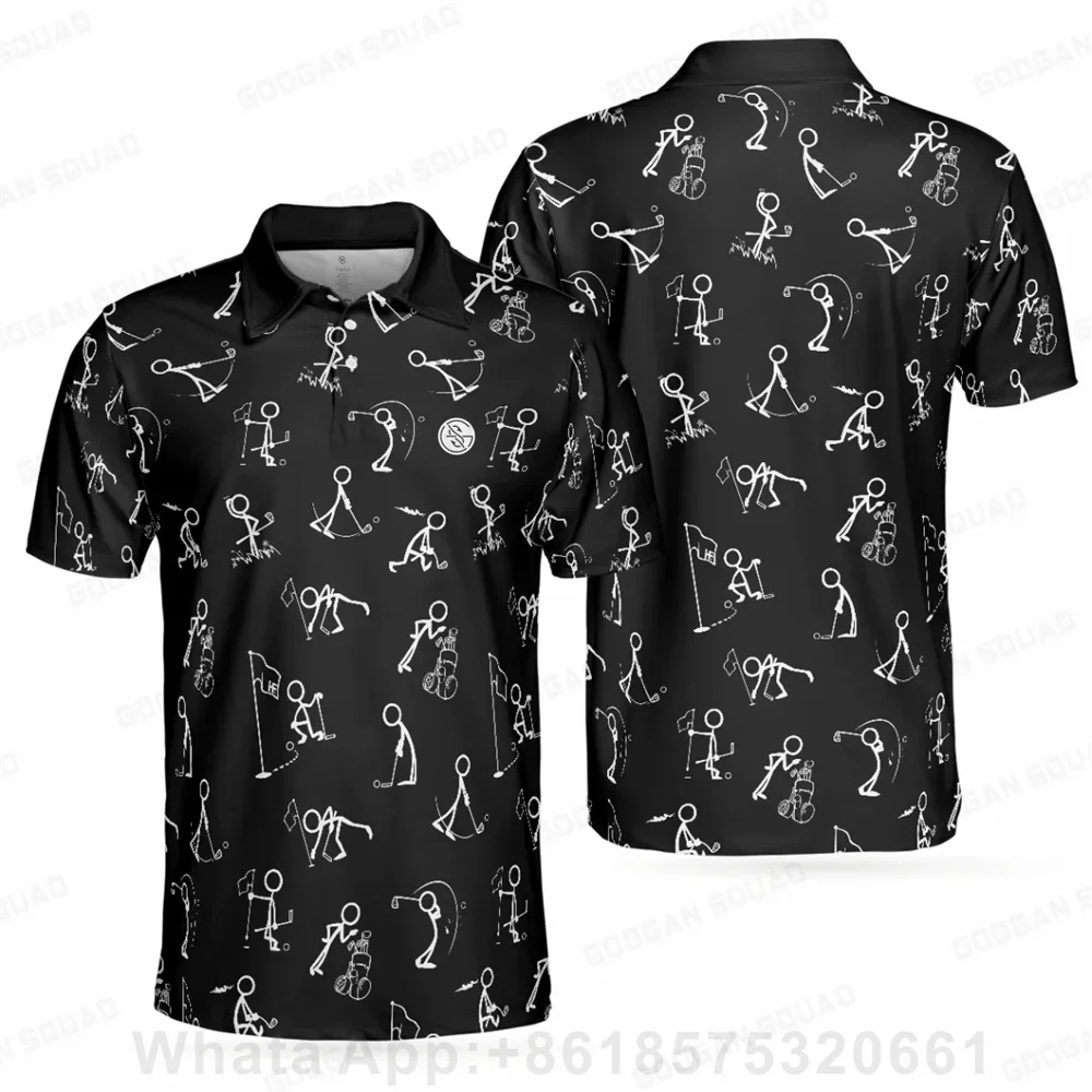 Men's Outdoor Polo Shirt Plus Size Short Sleeve Polo T-Shirt Fishing Golf Clothing Quick Dry Casual Fashion Volleyball Tops