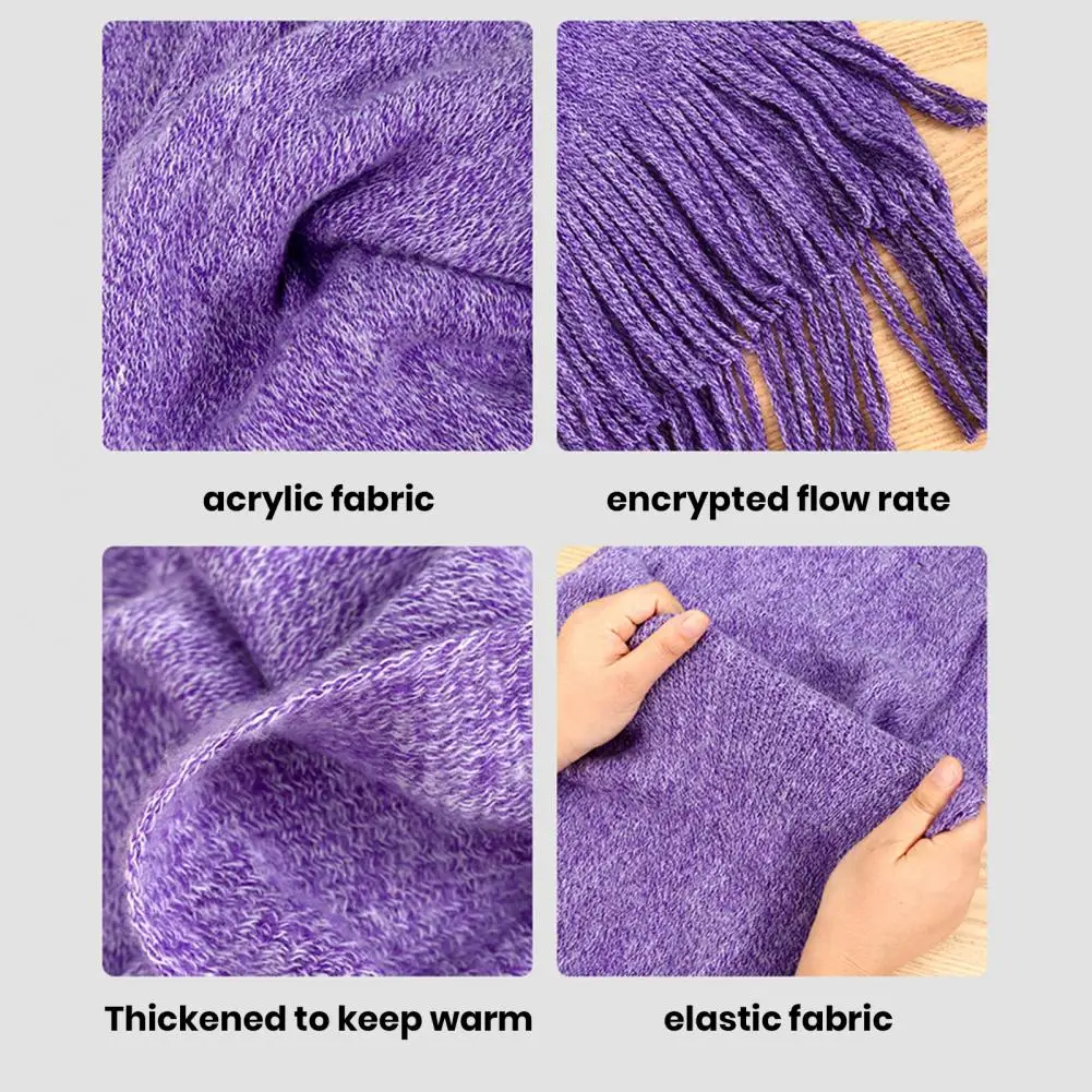 Winter Hat Scarf Gloves Set Thick Knitted Soft Warm Ear Protection Windproof Outdoor Thermal Cap Scarf Touch Screen Gloves Set