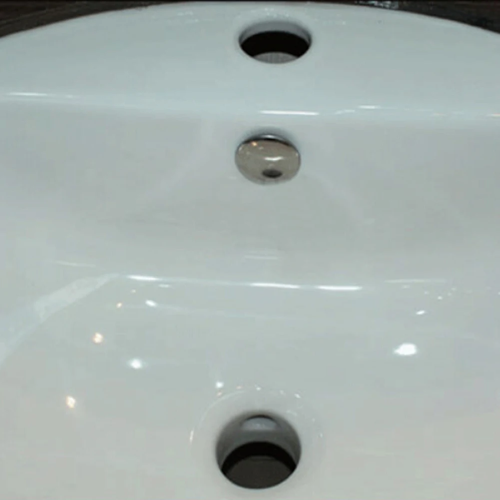 Sink Round Ring Overflow Spare Cover Tidy Chrome Trim for Bathroom Ceramic Basin 1Pcs sink overflow cover,bathroom sink overflow cover